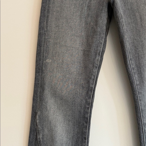 MOTHER The Rascal Sliced up Heel in Digging up Dirt 24 Flare Jeans Grey - Picture 14 of 14